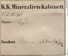 Etiketten zu Topas (NHMW-MIN-Ao836)